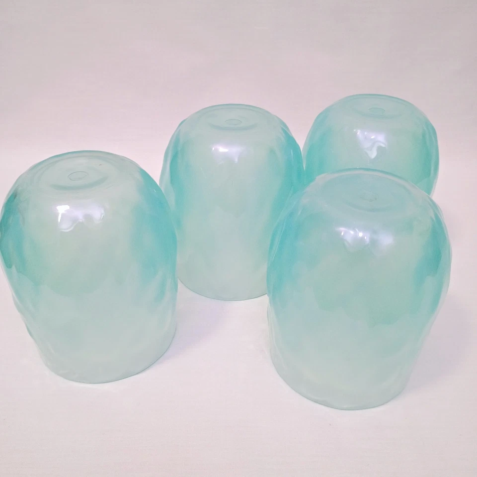 葡萄酒无茎水蓝色厚丙烯酸塑料岩石玻璃杯4件套 — 第 3/4 张图片