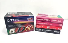Sony Memorex Maxell TDK D60 60 Minutes Audio Cassette Lot of 9 NEW & SEALED