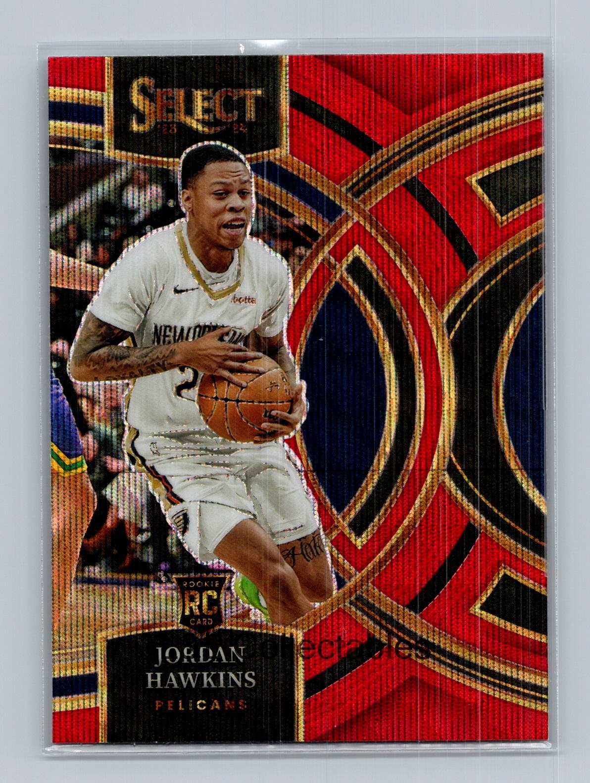 2023-24 Panini Select #124 Jordan Hawkins Red Wave Prizms