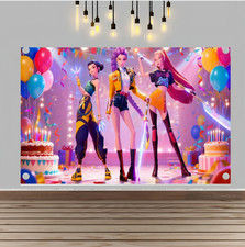 Girls Happy Birthday Backdrop Party Background Photo Banner Supplies Decor