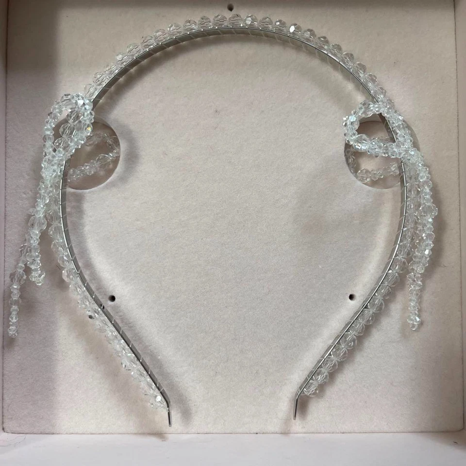 Beaded headband Simone Rocha xH&M clear beaded hairband hair accessory Used JPN - Image 2 of 3