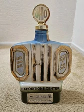 Vintage 1973 Jim Beam Ohio State Fair Expo Center Whiskey Decanter Decor Empty
