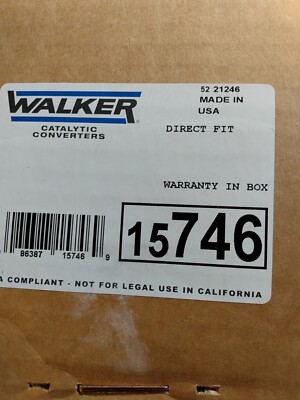 Walker 15746 Catalytic Converter 35.38'' Stainless Steel fits Select 88-92 Vo