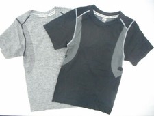 Boys CB Sports 34 Black or Gray Short Sleeve Athlectic Shirt Sizes 8/10 - 16/18