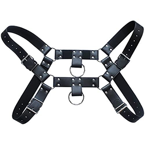 Men's Faux Leather Body Chest Harness Belt Shoulder Cage Belt Party Costume - Picture 1 of 11