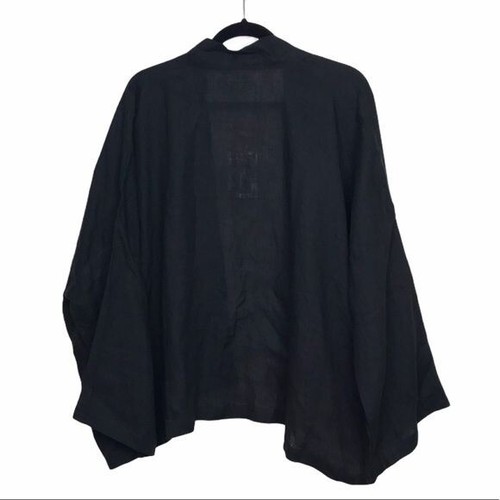 Tribe Alive Laude The Label schwarz Bio-Leinen Jacke neu mit Etikett $ 158 Einheitsgröße - Bild 2 von 7