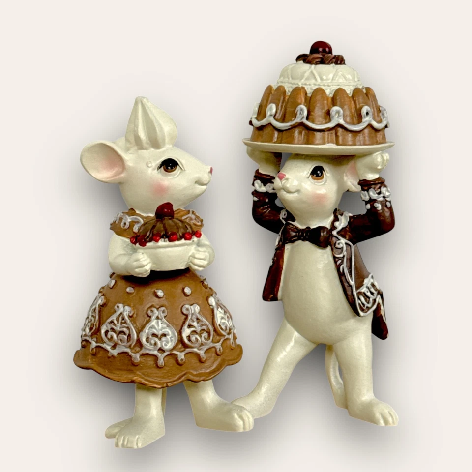 Clayre & Eef Lebkuchen Maus Mäuse Paar Weihnachten Weihnachtsdekoration 11cm NEU - Bild 3 von 4