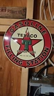 TEXACO Gasoline Filling Station Round Tin Metal Sign 11.75 VINTAGE Reproduction