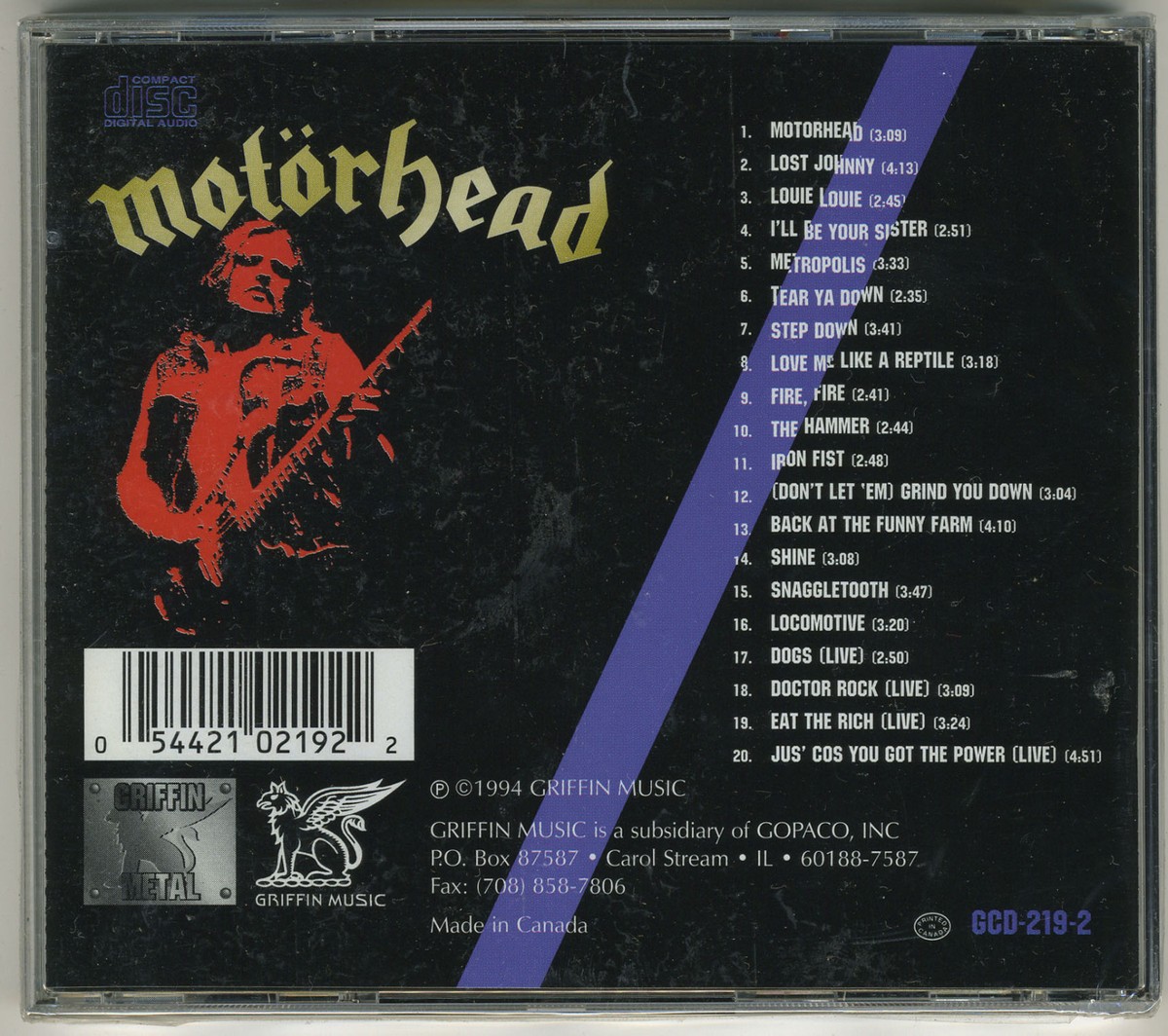 Fistful of Aces: The Best of Motörhead by Motörhead (CD, Oct-1994
