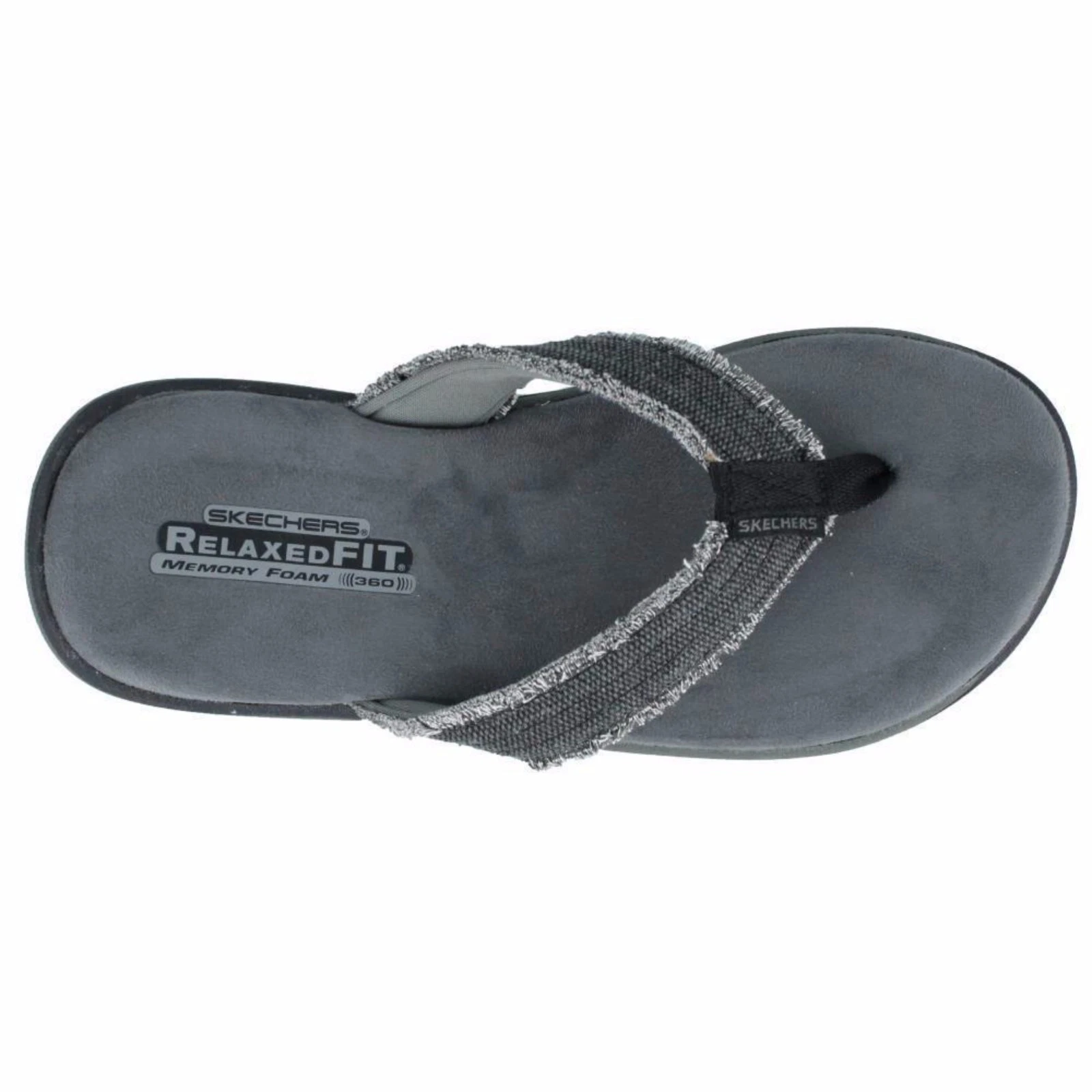 Sandales homme Skechers Supreme Bosnia Thong, talon bas, style #64152/BLK, noir 
