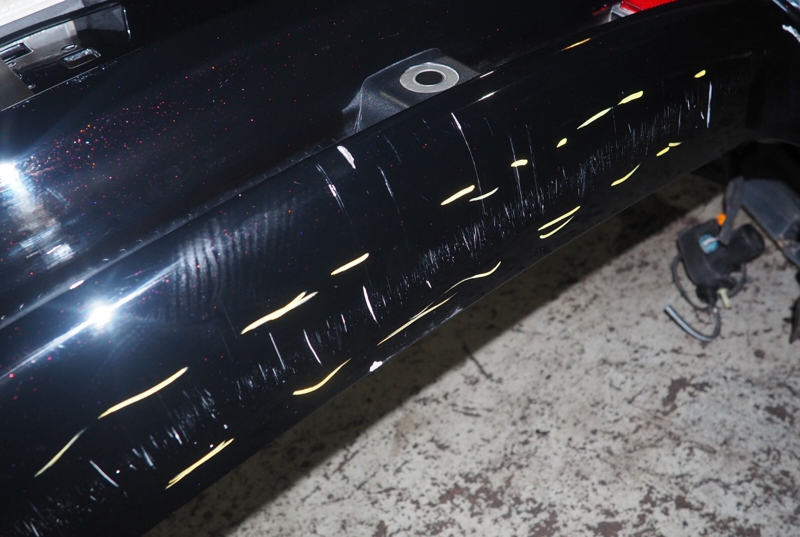 2010-2013 Aston Martin Rapide Complete Rear Bumper Assembly OEM Storm Black Good