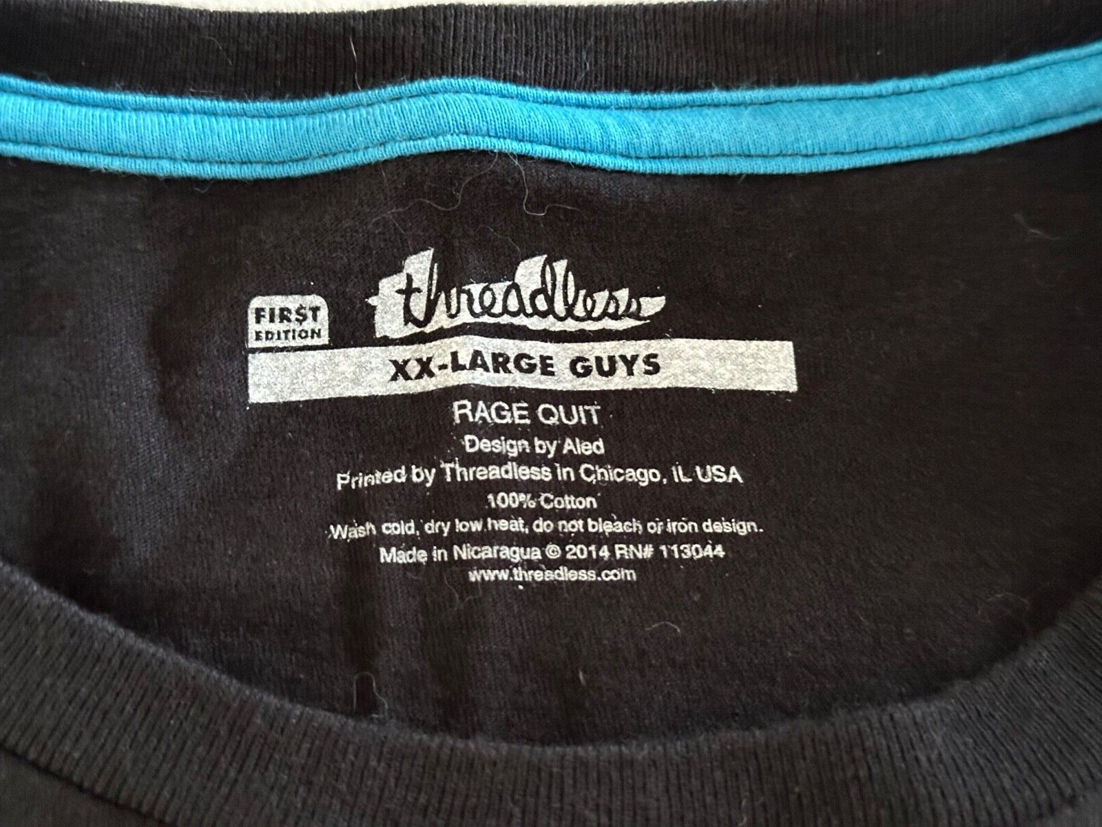 Threadless Rage Quit First Edition Guys Mens Adul… - image 3