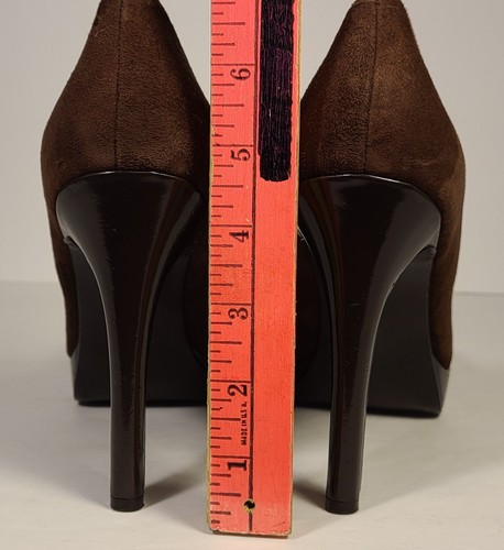 LAUREN Ralph Lauren Chocolate Brown Suede 4.5" Heels Women's Size 10M - Picture 6 of 12