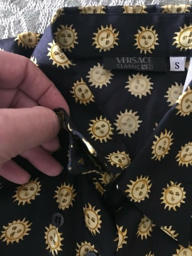 VERSACE HERREN/DAMEN HEMD GR. S BUNT SONNENMUSTER SEIDE - Bild 9 von 12