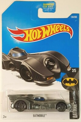 2017 Hot Wheels Batmobile Gray Batman Returns Michael Keaton Joker