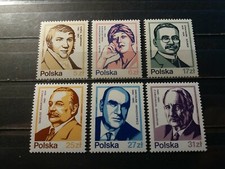 Poland Stamps 1983 Famous Poles. Complete Set. MNH