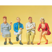 Preiser 0 65352 - Sitzende Reisende ( 4 Figuren), 1:43 Neuware