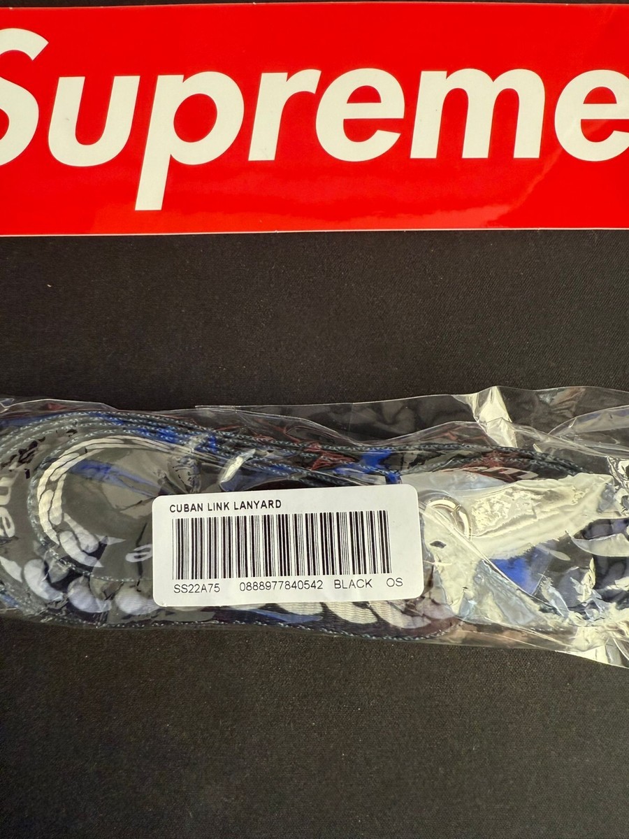 Supreme Cuban Links Lanyard Black SS22 | eBay UK