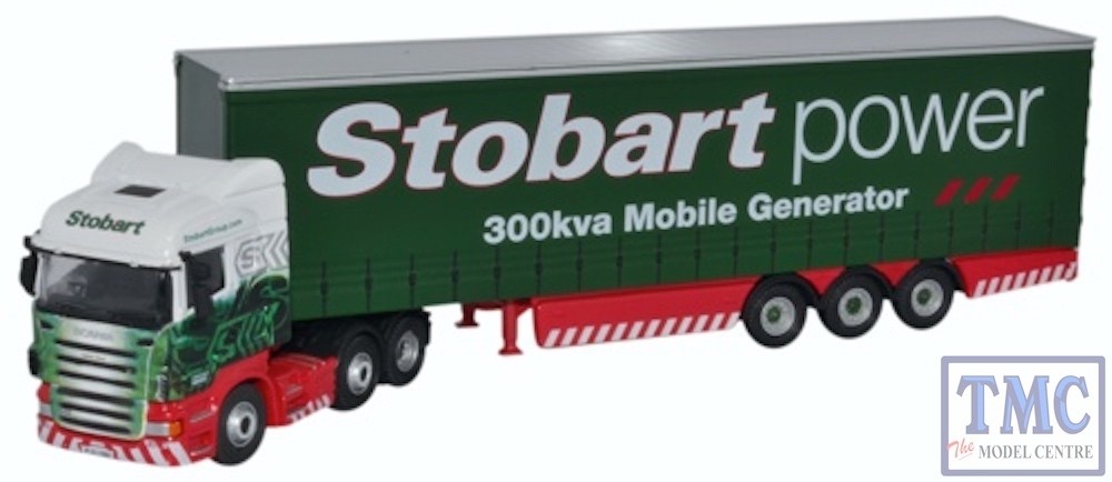 76SHL02CS Oxford Diecast 1:76 Scale Scania Highline Curtainside Stobart Power