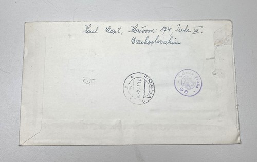 1953 Czechoslavakia (Ceskoslovensko) Postal Cover - Mailed to Seattle, WA - Picture 2 of 2