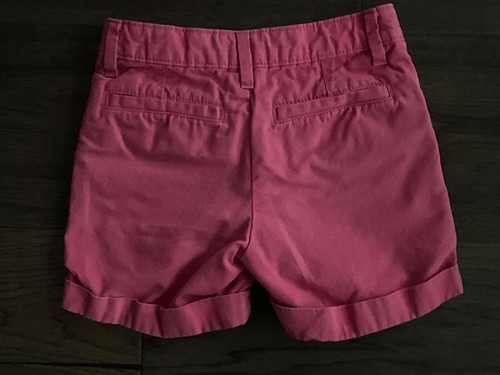 Gap Kids Girls Chino Shorts Size 8 Slim Adjustable Pink and White Cotton - Picture 9 of 16