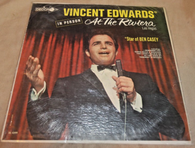 Vincent Edwards (Ben Casey) At The Riviera, Las Vegas LP-Decca DL 74399 SEALED