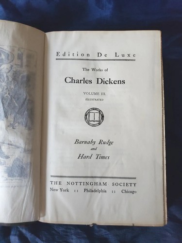 Barnaby Rudge, Hard Times by Charles Dickens Antique Victorian Leather Illus. - Picture 10 of 15