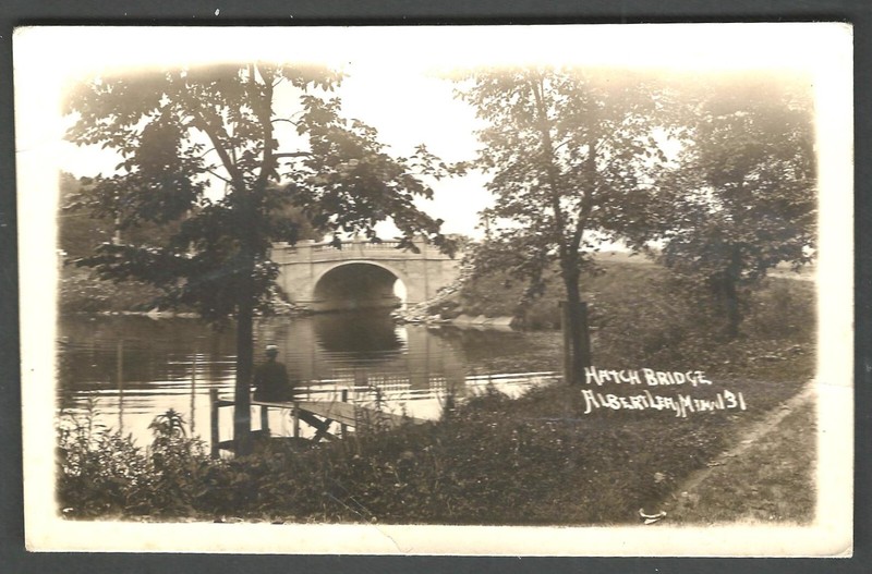 ALBERT LEA MINNESOTA Hatch Bridge 1916 RPPC Big 4 Post Card Co. Real Photo