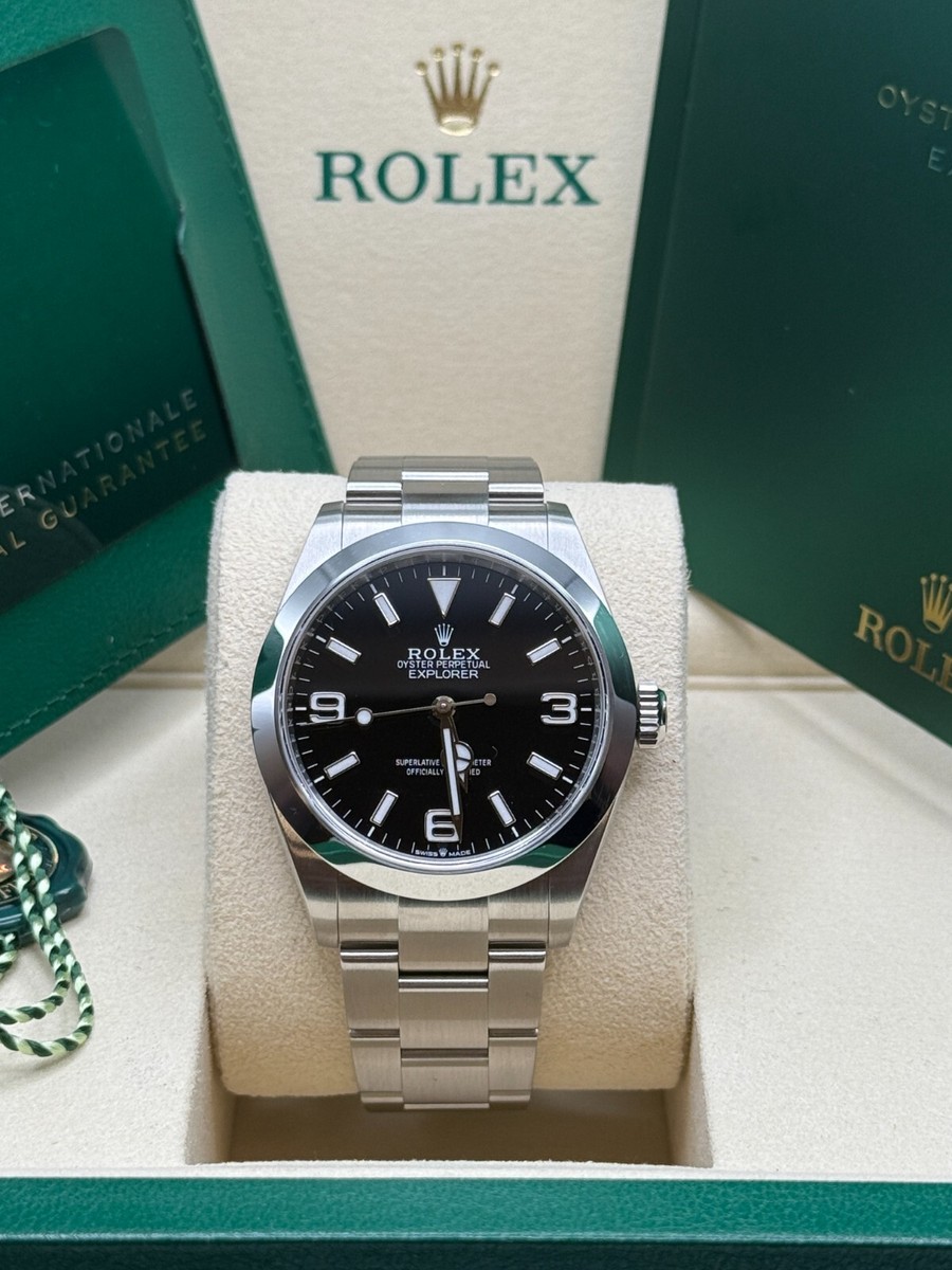 Rolex Explorer NEW 2025 Stainless Steel Smooth Bezel Oyster