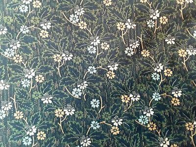 Connecting Threads Heirloom Manor Cotton Fabric Daisy Calico Evergreen Floral 1Y