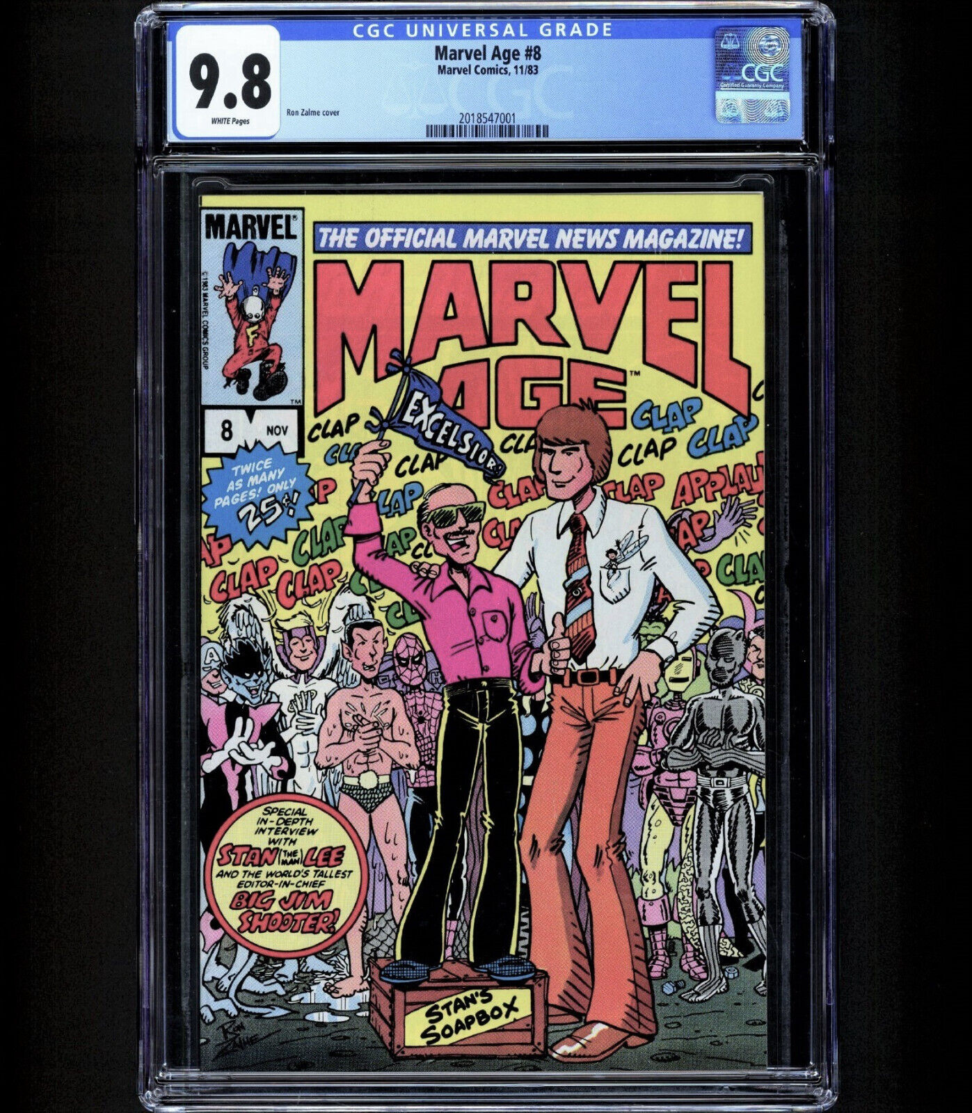 MARVEL AGE #8 CGC 9.8 STAN LEE EXCELSIOR Marvel Comics 1983 NM MT