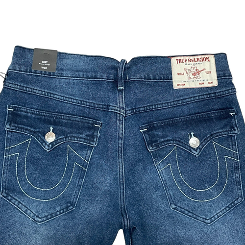 New True Religion Ricky Flap Relaxed Straight Men’s Jean Denim Shorts Waist 33 - Picture 10 of 16
