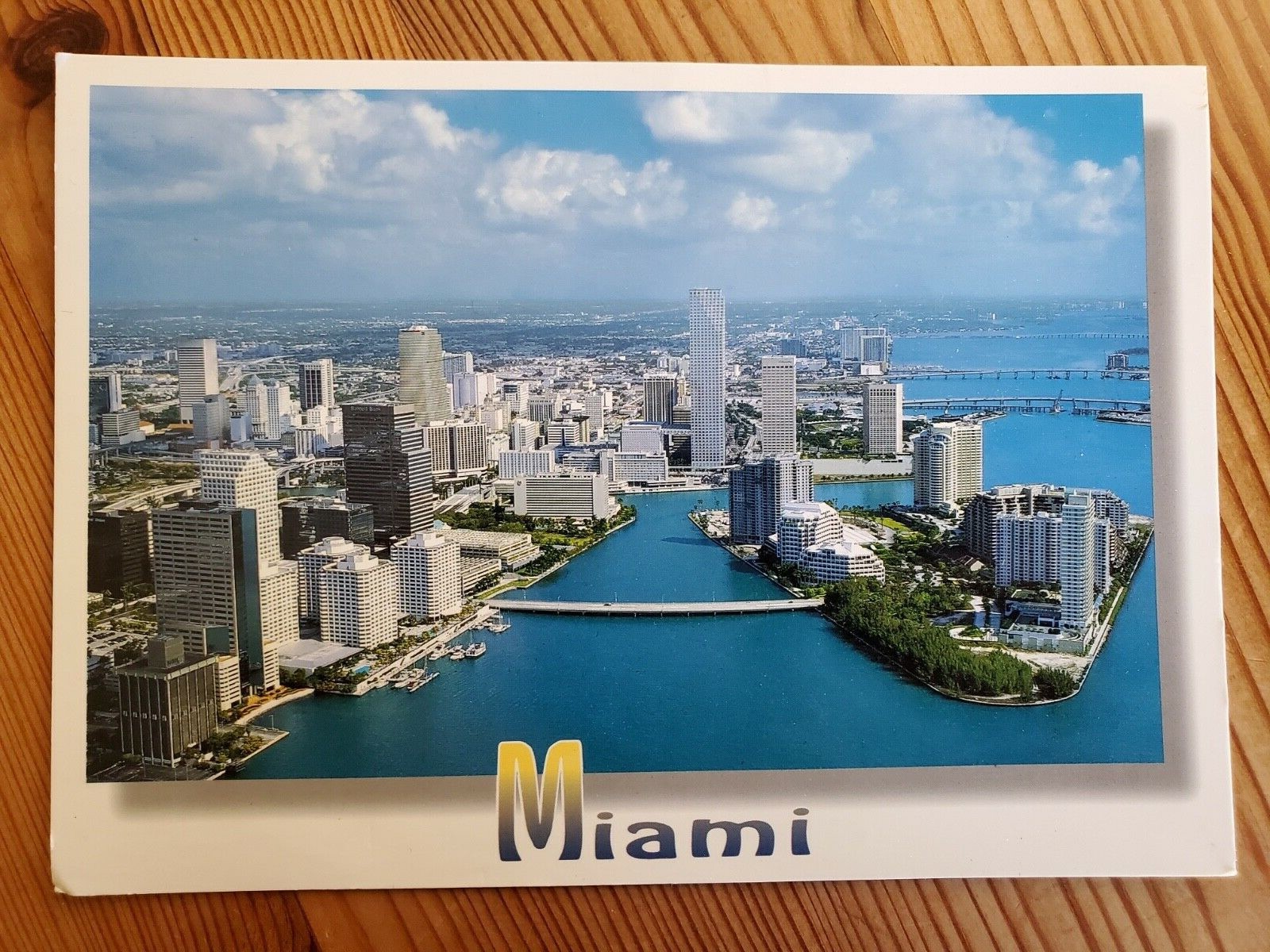 Miami Beach Skyline at Night Miami Florida Postcard 