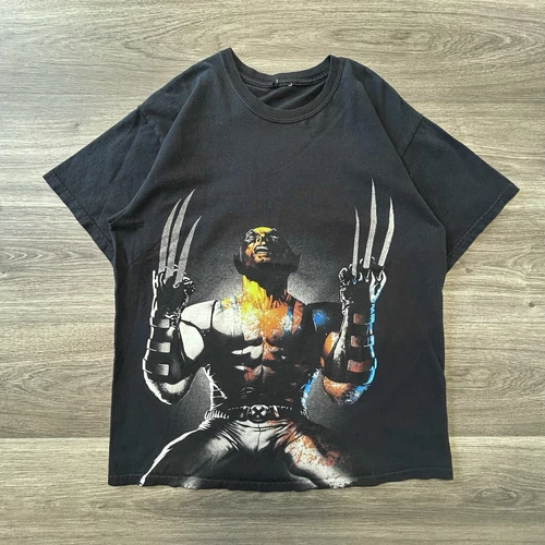 Vintage Marvel Mad Engine Wolverine Shirt Adult Medium X-Men 90s Y2K Faded