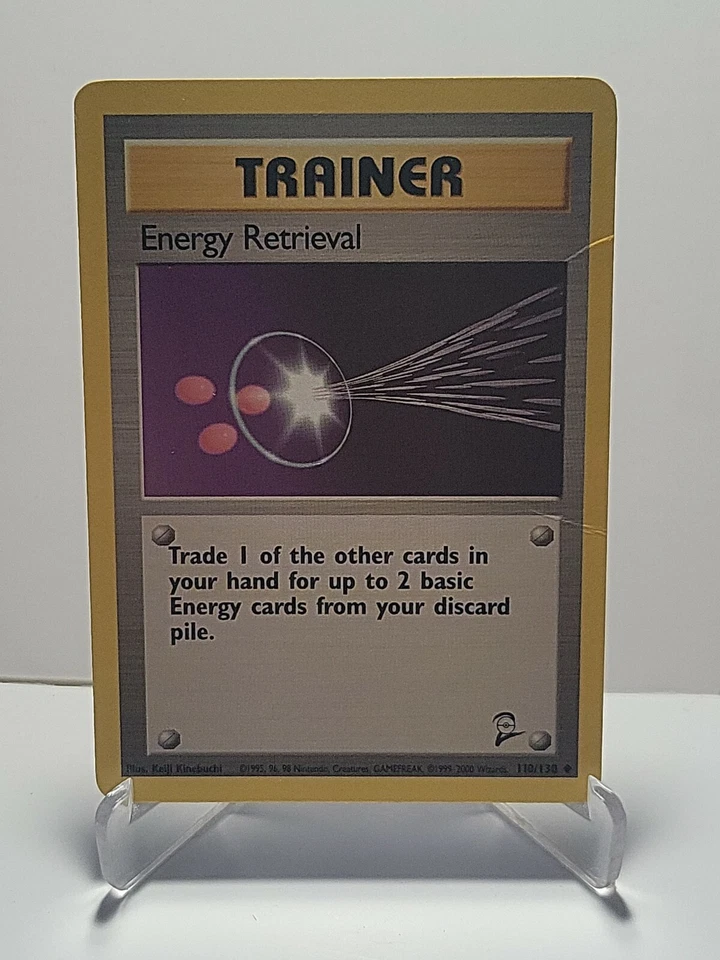 Energy Retrieval 110/130 Pokemon Base Set 2 Trainer Damaged Used See Pictures - Image 2 of 4