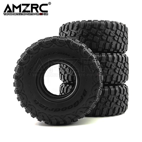 4Pcs 1.55inch 95mm Mud-Terrain Wheel Tires for 1/10 Traxxas Axial Redcat MST - Picture 2 of 9