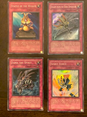 4 Yugioh Cards Trap All Holographic Statue of Wicked 1st Edition Statue  Wicked | eBay