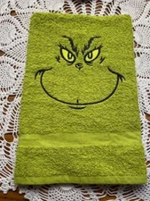 Classic Grinch Kitchen Home Crafted Machine Embroidered Hand Towel