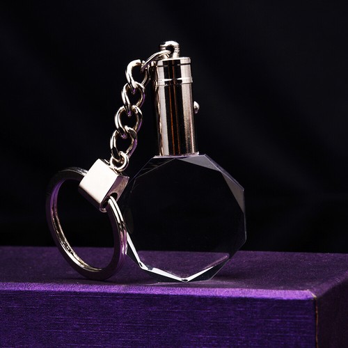 Personalised Keyring + Boxed + Made in UK,Photo Crystal Love Heart *** - Picture 5 of 8