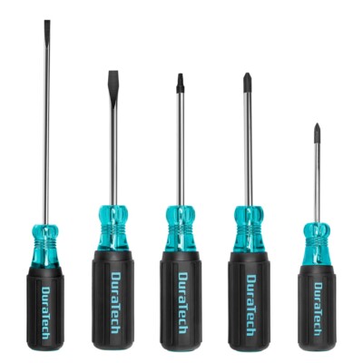 DURATECH 5PIECE Screwdriver Set 1 Square Head 2 Phillips 2 Flathead Screw Driver