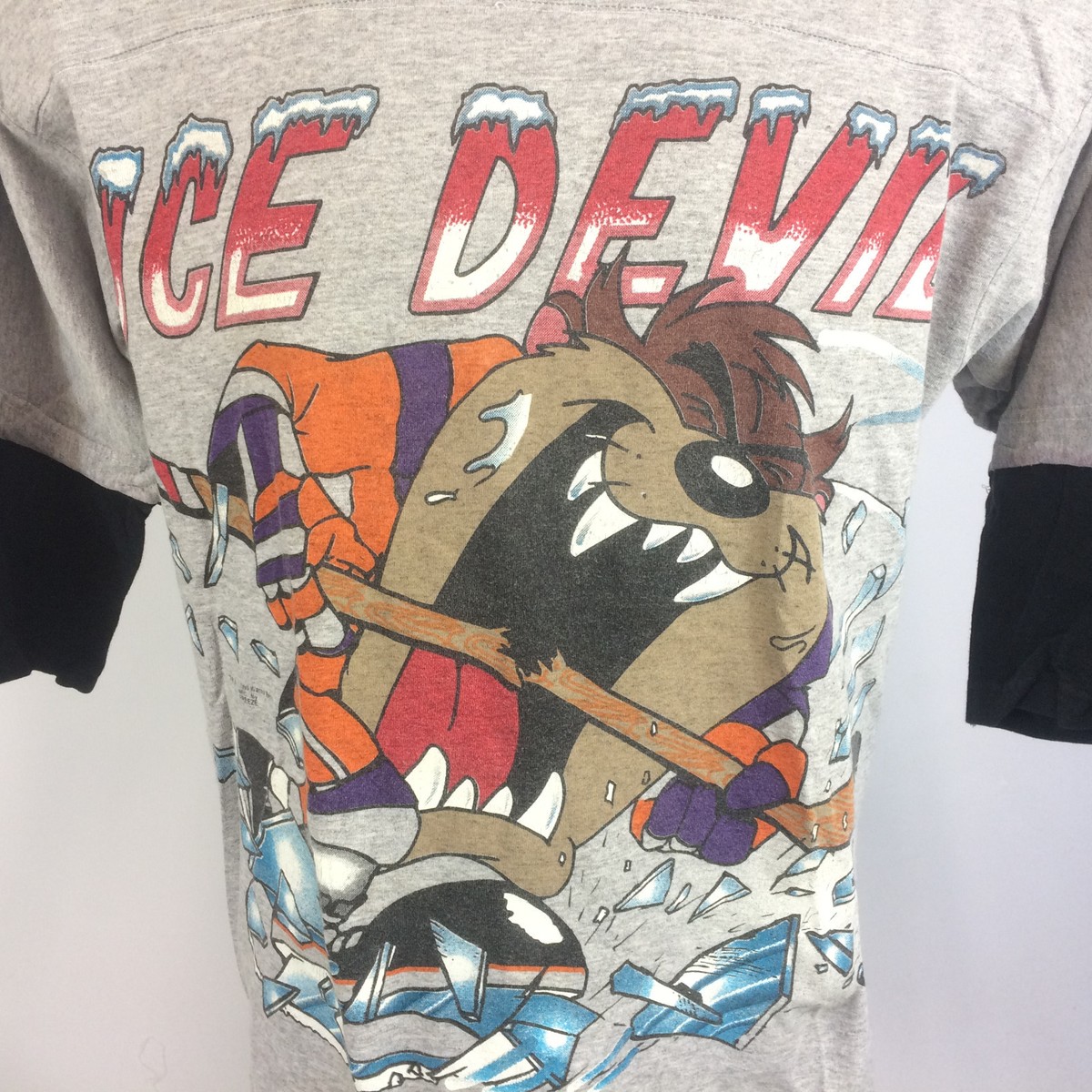 Vintage 90s Grunge Freeze Taz Looney Tunes Ice Devil Hockey Surf