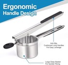 Potato Ricer, Stainless Steel Potato Masher with 3 Interchangable Discs a