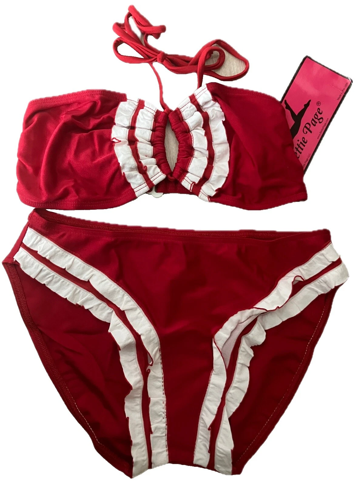 Tamaño Regular Blanco para Mujer Bettie Page Swimwear