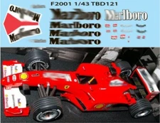 1/43 Decals for Ferrari F1 F2001 2001 MICHAEL SCHUMACHER TBD121