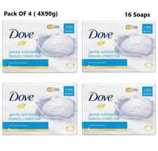 4x DOVE Gentle Exfoliating Beauty Cream Bar 4 x 90g (16 Soaps Total)