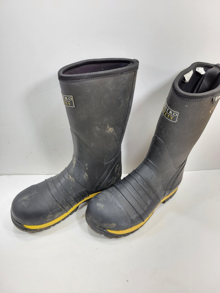 Skellerup Quatro Safety Insulated Rain Boots Mens Sz Knee High