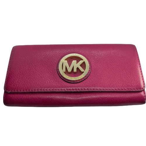 Michael Kors Pink Leather Long Wallet