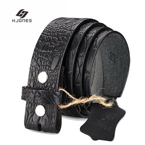 HJONES 38mm Classic Men’s Replacement Belt Cow Leather Belt Strap Without Buckle