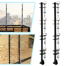 Set of 4-Place Lockable Weeder Trimmer Rack Holders For Enclosed or Open Trailer