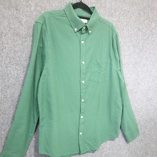 NEW Cotton On Garments Mens Shirt Size M Green Longsleeve Button Up 100% Cotton - Picture 4 of 17